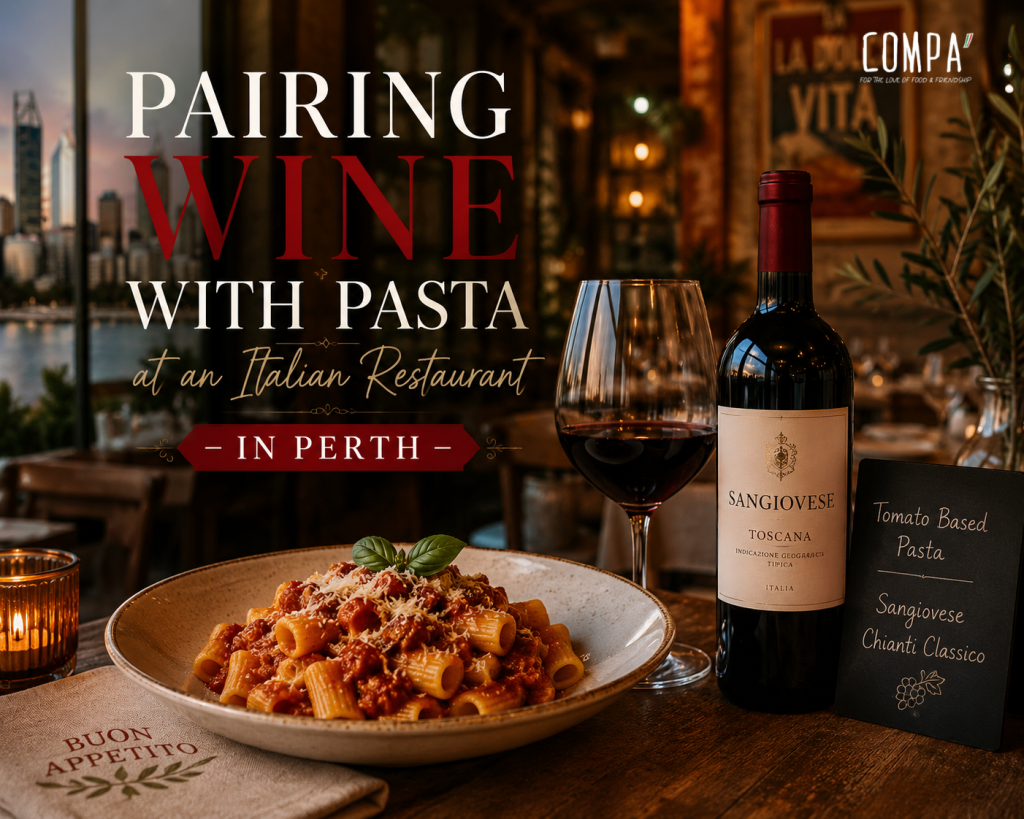 wine with pasta